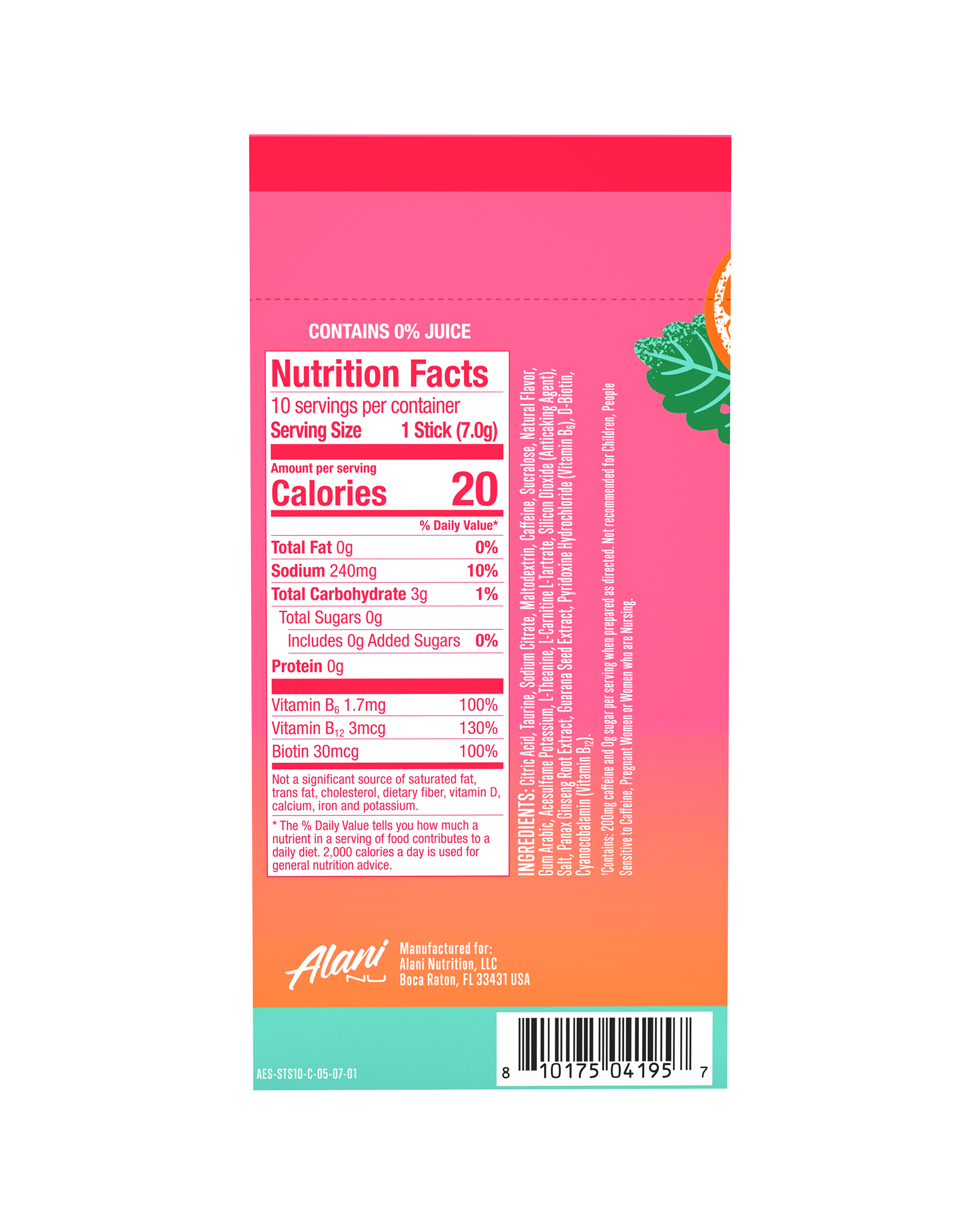 Energy Sticks - Strawberry Sunrise (8ZIK)