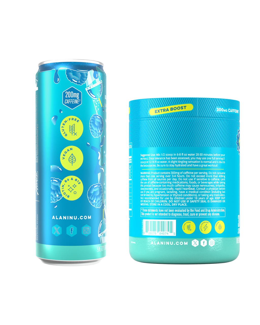 Energy Drink & Pre-Workout+ - Blue Slush (6LAJ)