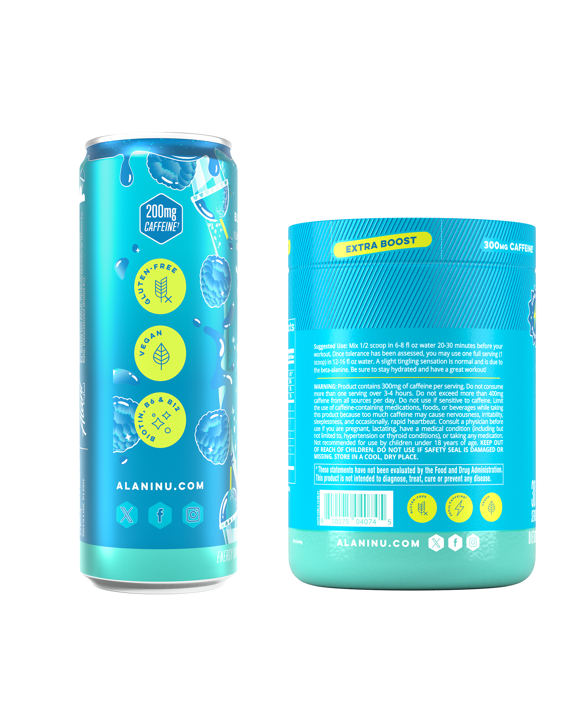 Energy Drink & Pre-Workout+ - Blue Slush (6LAJ)