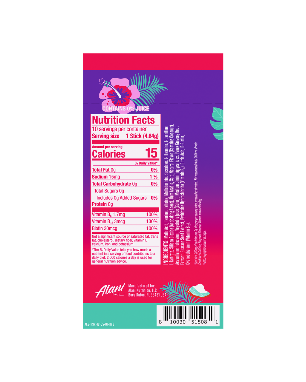 Energy Sticks - Hawaiian Shaved Ice (04CO)