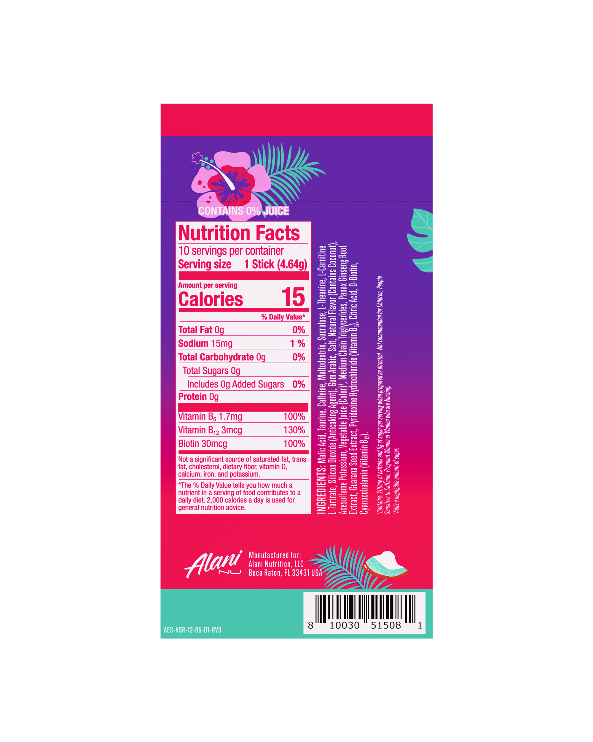 Energy Sticks - Hawaiian Shaved Ice (04CO)