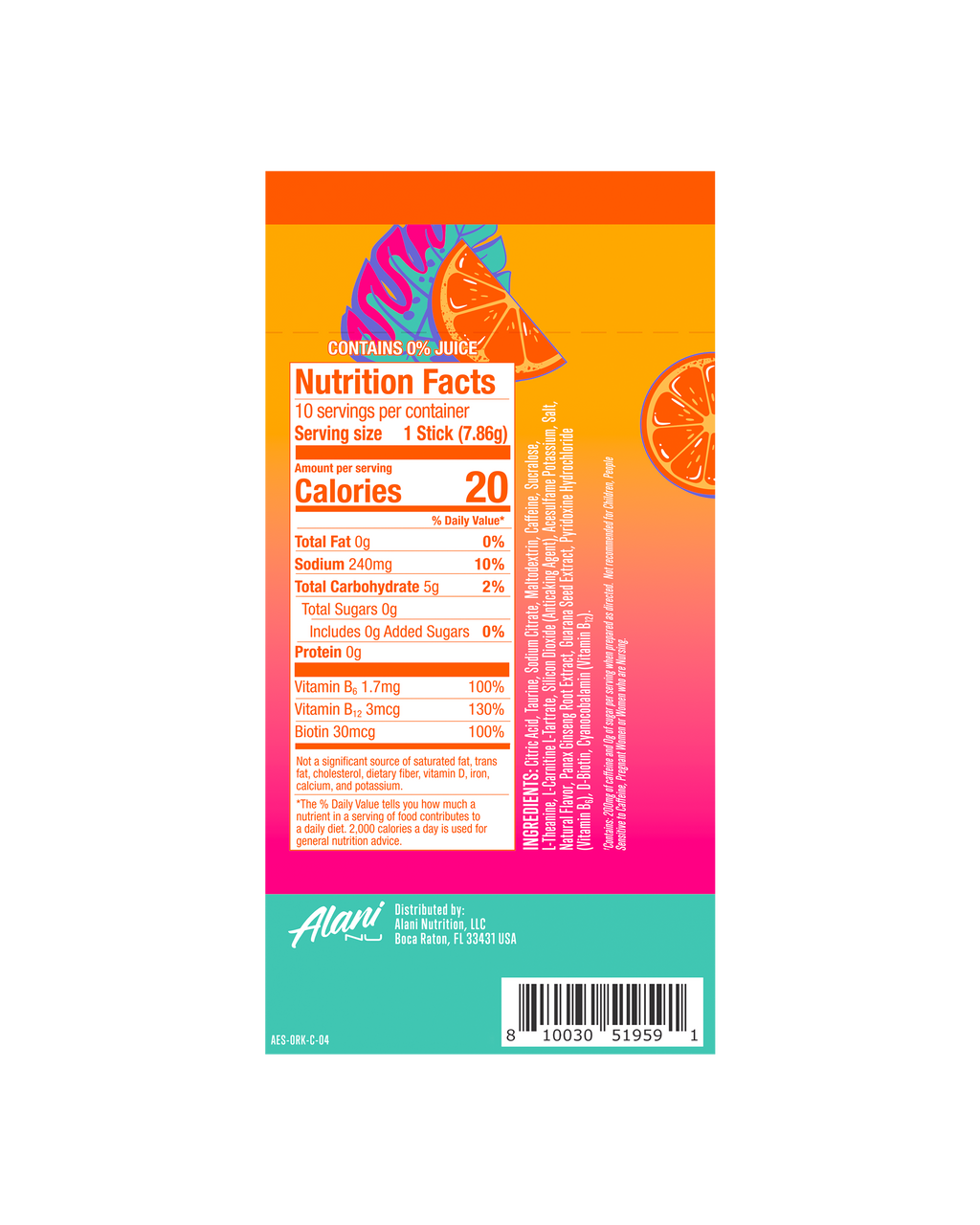 Energy Sticks - Orange Kiss (PHCQ)