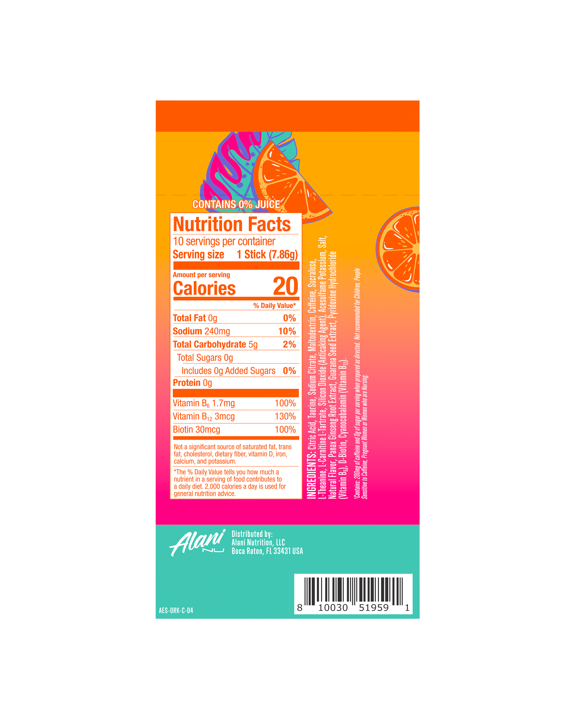 Energy Sticks - Orange Kiss (PHCQ)