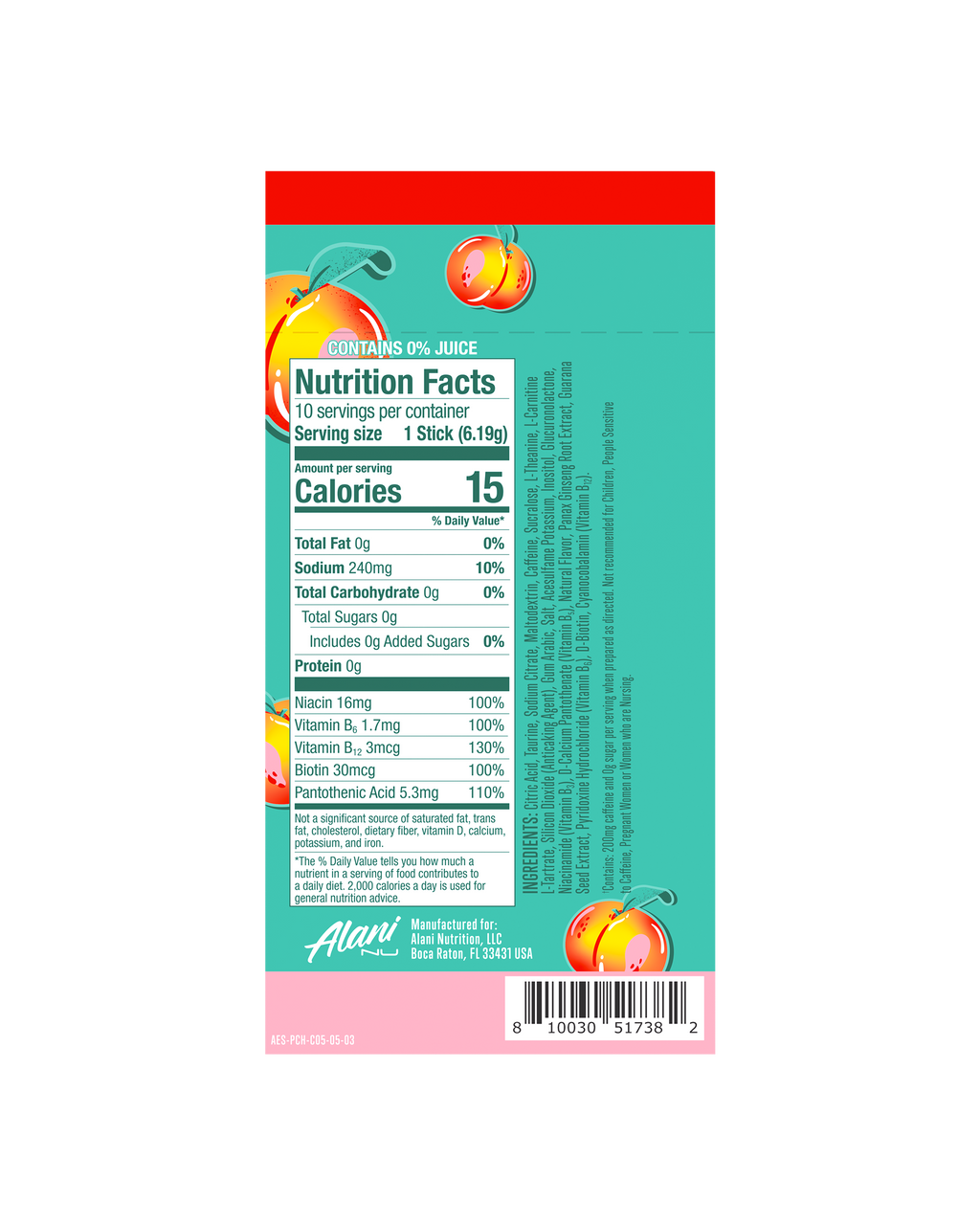 Energy Sticks - Juicy Peach (CL8S)