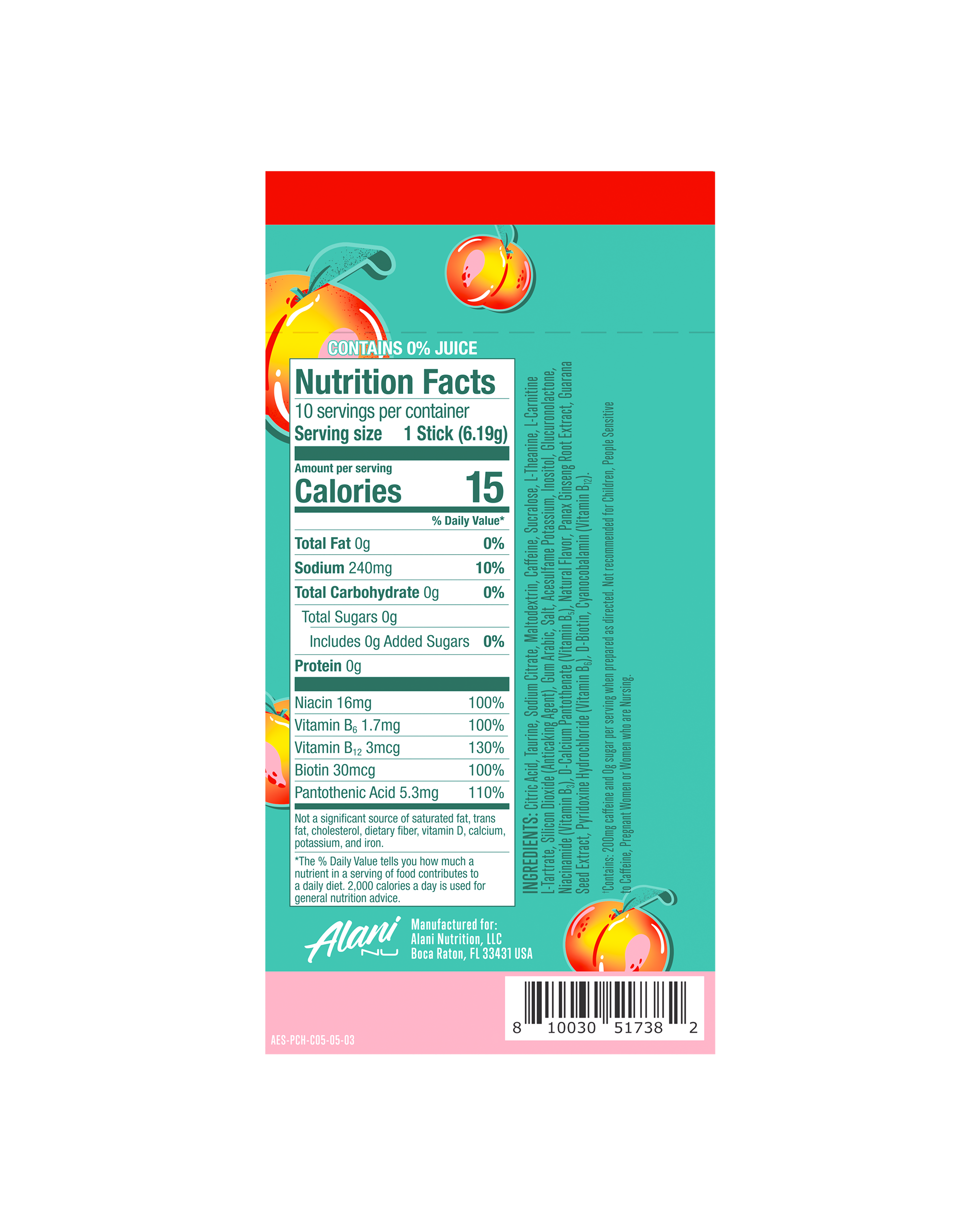 Energy Sticks - Juicy Peach (CL8S)