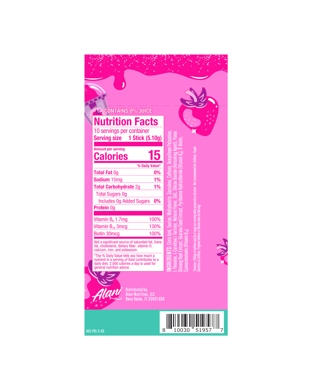 Energy Sticks - Pink Slush (TBVX)