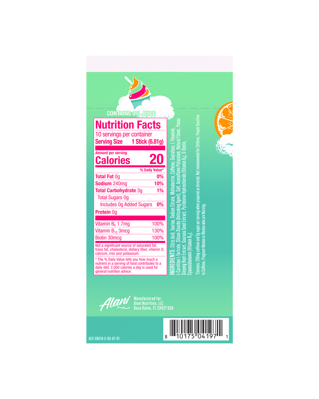 Energy Sticks - Sherbet Swirl (T9YK)